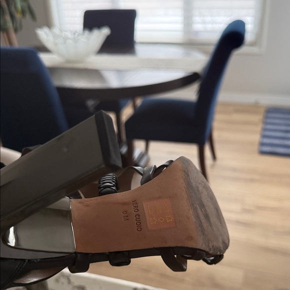 BCBG Elegant Black Strappy Heels - Picture 3 of 3